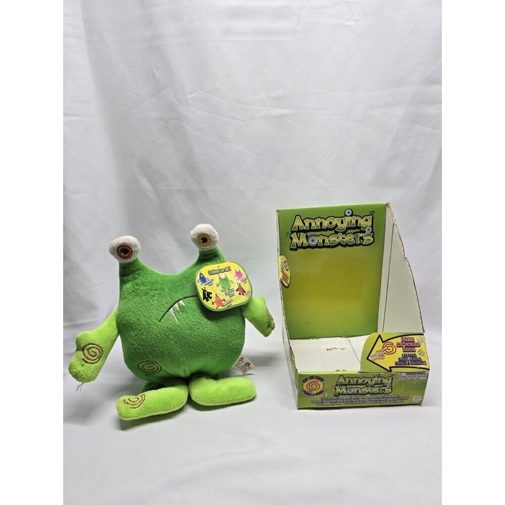 Annoying Monsters Pestering Percy Green Records Giggles Sounds Plush Soft Toy 8"